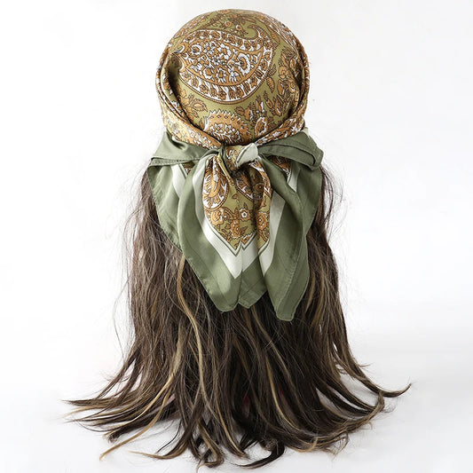 Women’s Luxury Printed Square Silk Scarf
