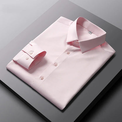 Men’s Solid Long Sleeve Non-Iron Business Shirt