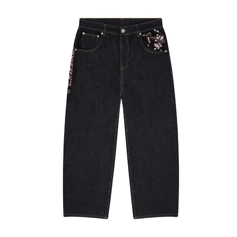 Plum Blossom Y2K Wide-Leg Jeans 🌸