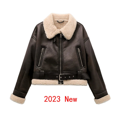 🧥 Women’s Thick Streetwear Jacket with Belt ✨