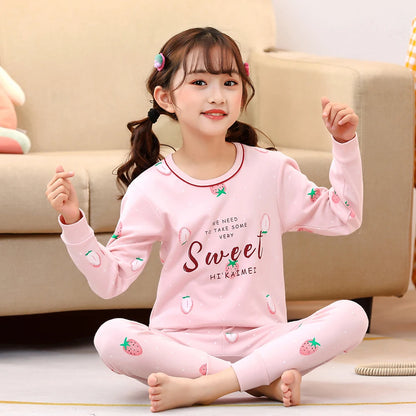 🧸 Boys Cartoon Cotton Pajama Set – Full Sleeve Nightwear