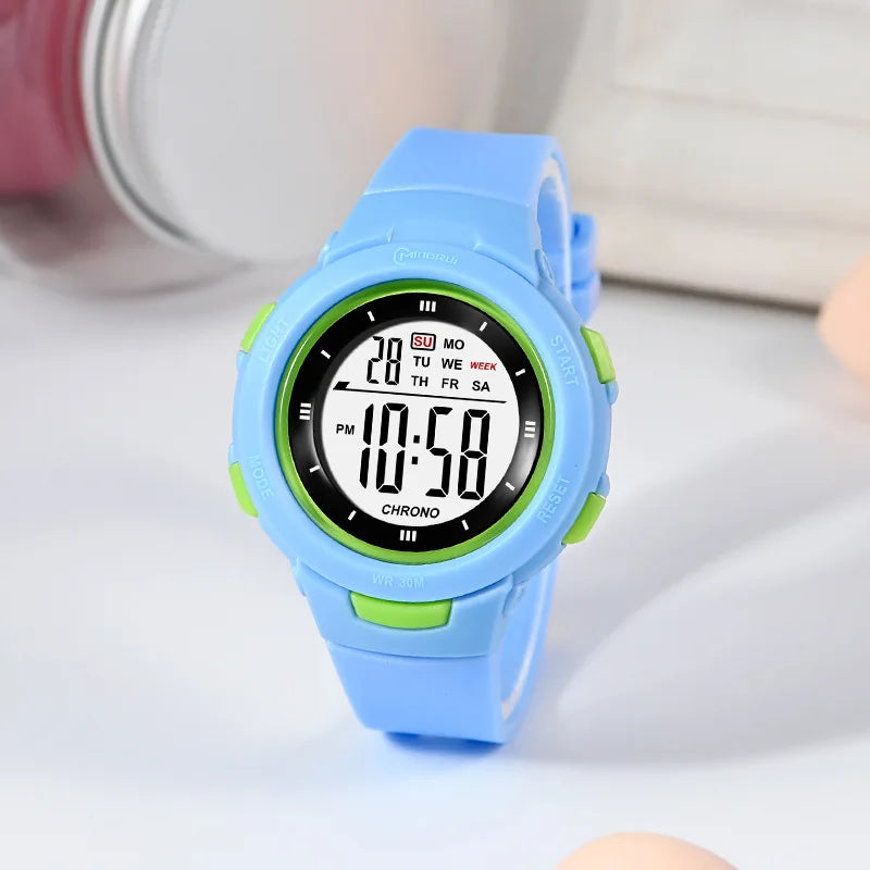 Kids Digital Watch – Luminous Waterproof Alarm Clock