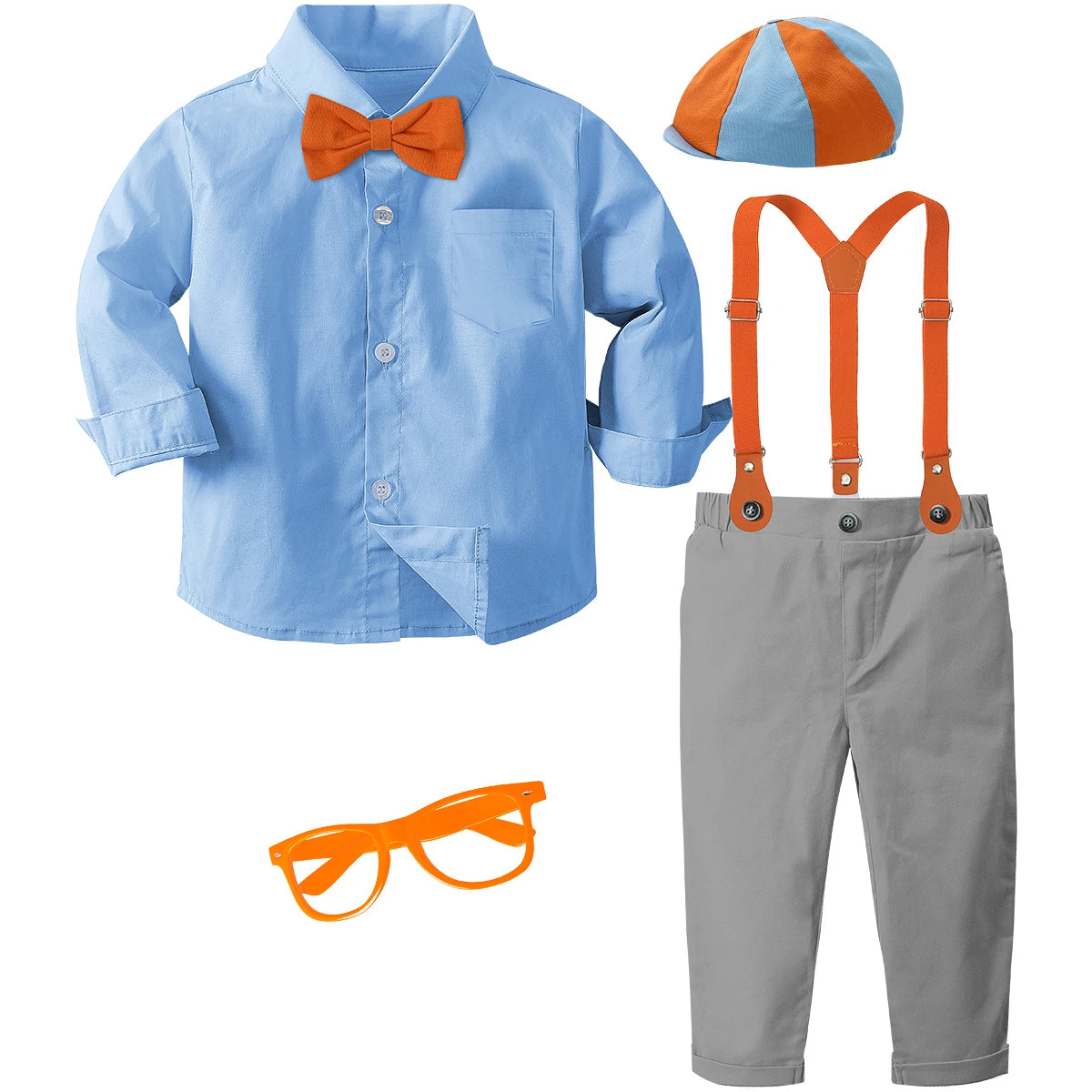 Toddler Boy Gentleman Suspender Outfit 🎩 Party & Birthday Set