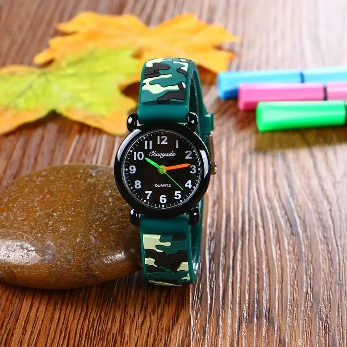 🌍 Glomexia – Camo Kids Cartoon Watch ⌚🎒