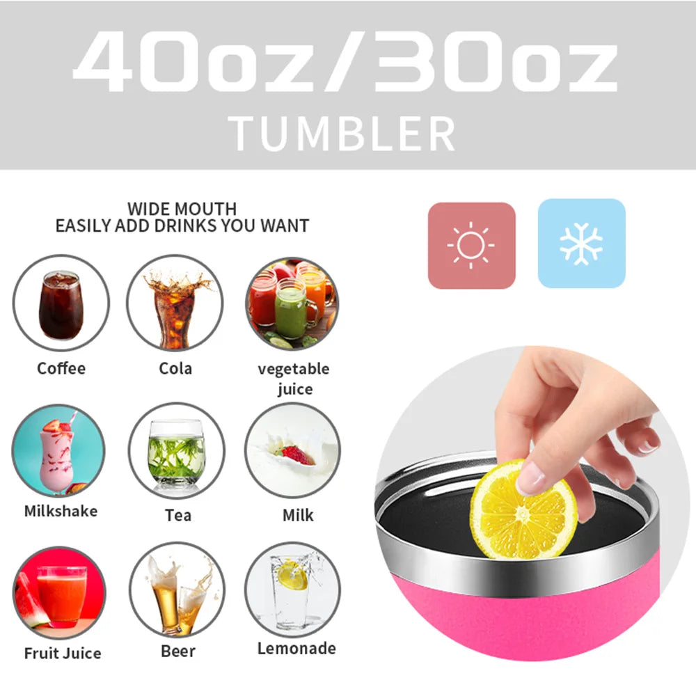 🥤 Stainless Steel Insulated Tumbler 30oz / 40oz 💖❄️