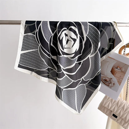 Women’s Luxury Floral Printed Silk Scarf