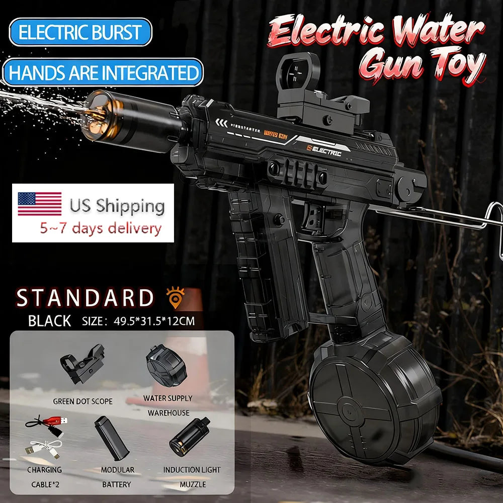 LED Flame Effect Rechargeable Water Gun