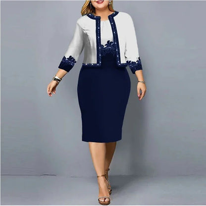 Women’s Two Piece Dress Set – Floral Cardigan & Tank Dress