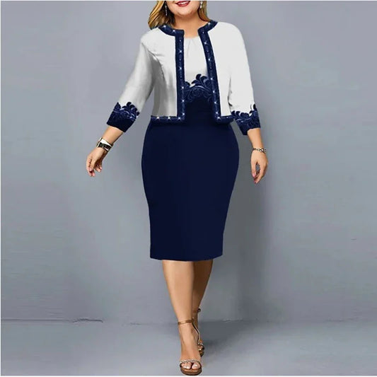 Women’s Two Piece Dress Set – Floral Cardigan & Tank Dress