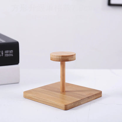 Wooden Cup Holder Stand ☕ | Bamboo Paper Cup Storage