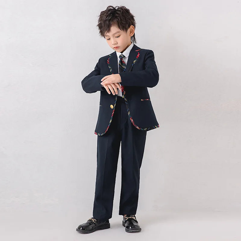 Kids Plaid Coat Set – Autumn Casual Outfit