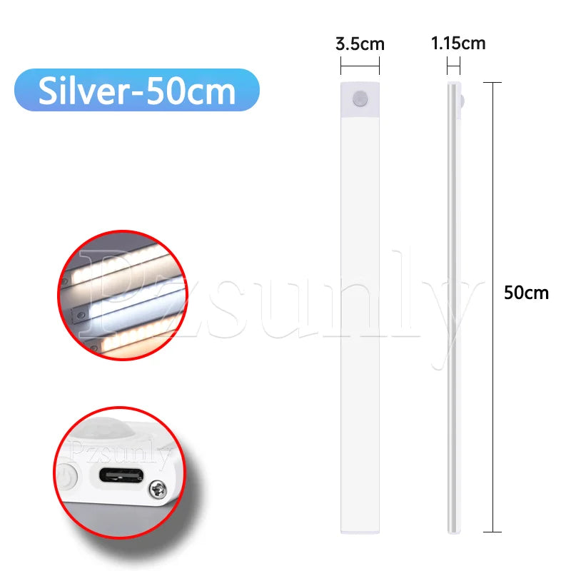 🌙💡 USB Motion Sensor Cabinet Light | Rechargeable ✨