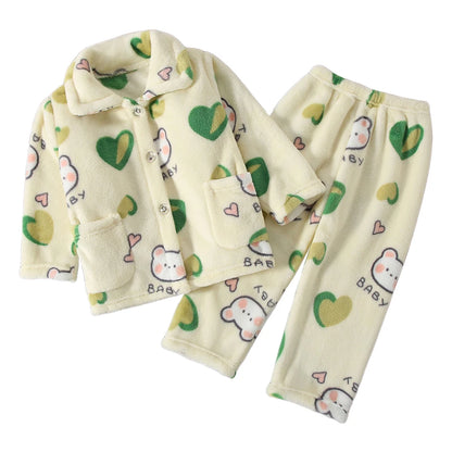 Premium Kids Coral Fleece Winter Pajama Set