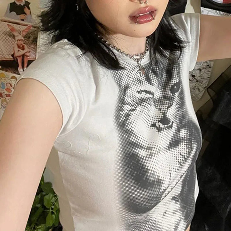 🌍 Glomexia – Women’s Animal Print Casual T-Shirt 🐾👕