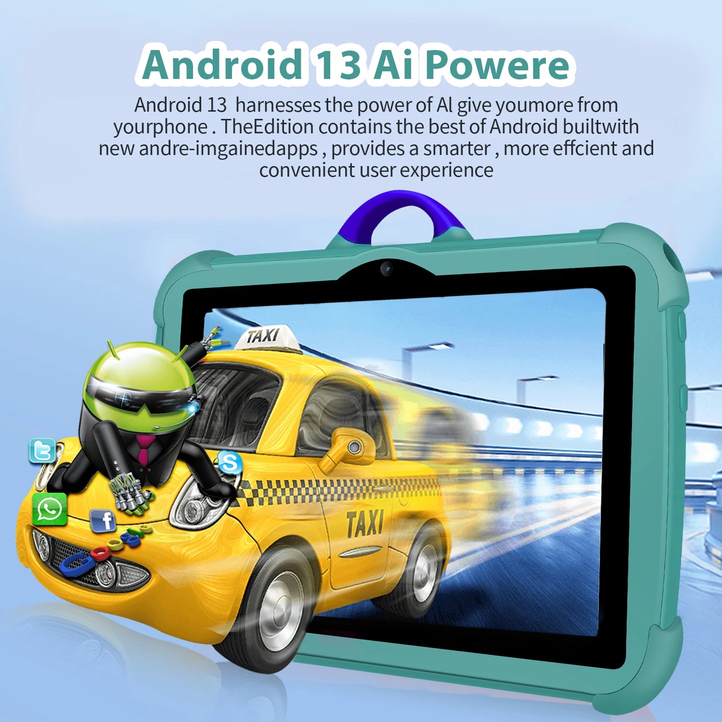 Smart Kids 7″ Android Tablet 🎮📱 | 4GB RAM 64GB | Learn & Play – Glomexia