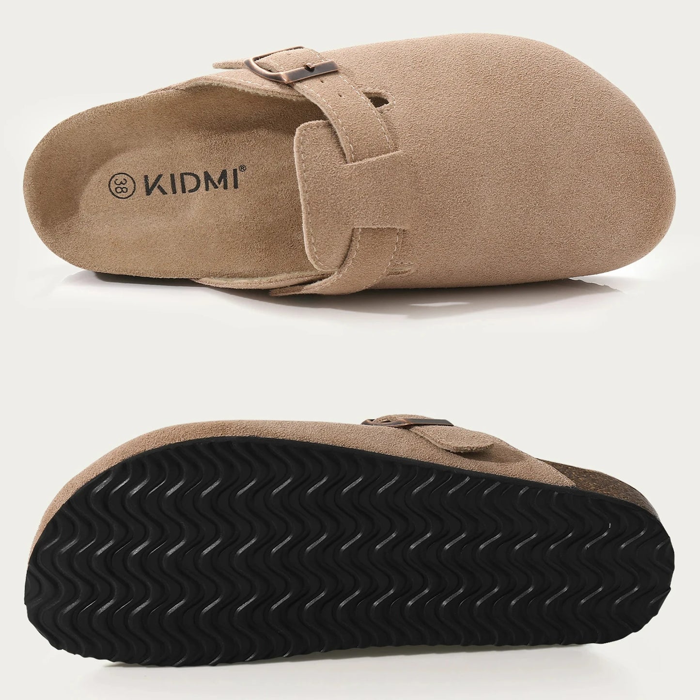 🥿 Women’s Cork Suede Mules Slippers – Classic Outdoor Comfort Shoes