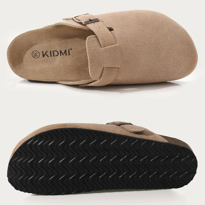 🥿 Women’s Cork Suede Mules Slippers – Classic Outdoor Comfort Shoes