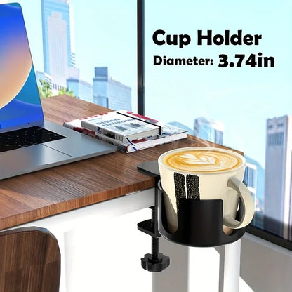 ☕ Metal Desktop Cup Holder – Stainless Steel Mug & Tumbler Stand ✨