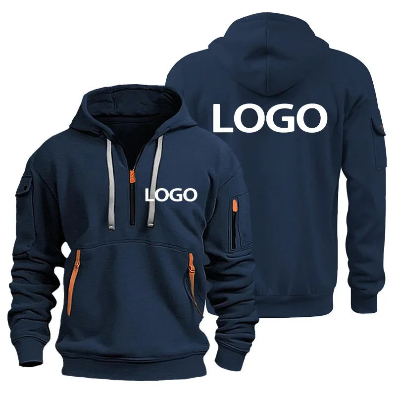 Glomexia Men’s Sports Hoodie – Zipper Sweatshirt with Arm Pocket