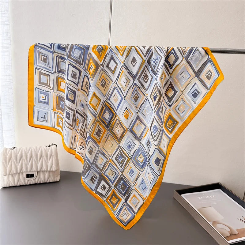 Women’s Luxury Floral Printed Silk Scarf