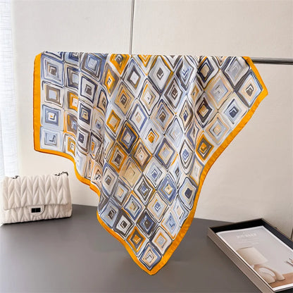 Women’s Luxury Floral Printed Silk Scarf