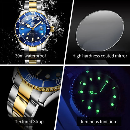 Luxury Stainless Steel Men’s Watch – Quartz Waterproof Wristwatch