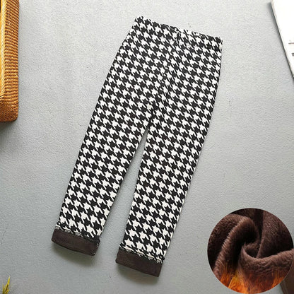 Premium Kids Winter Velvet Leggings – Thick Warm Cartoon Pants