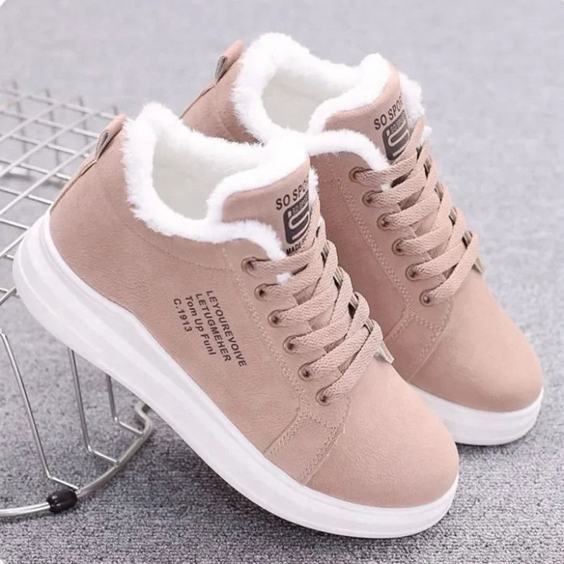 Women Warm Winter Shoes ❄️👟 | Plush Lined Lace-Up Comfort