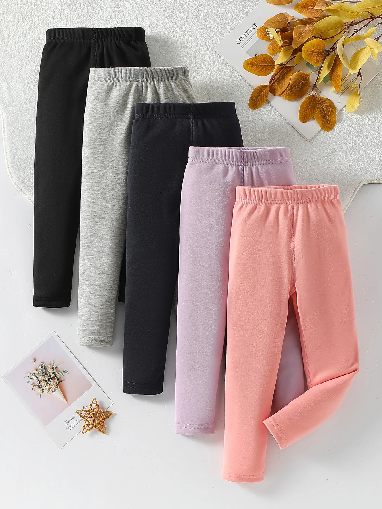 Premium Kids Winter Plush Warm Leggings – Thick & Comfortable (3/1Pc)