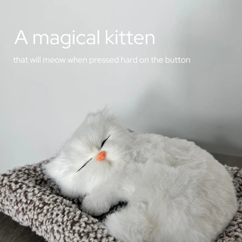 Interactive Meowing Kitten Plush Toy