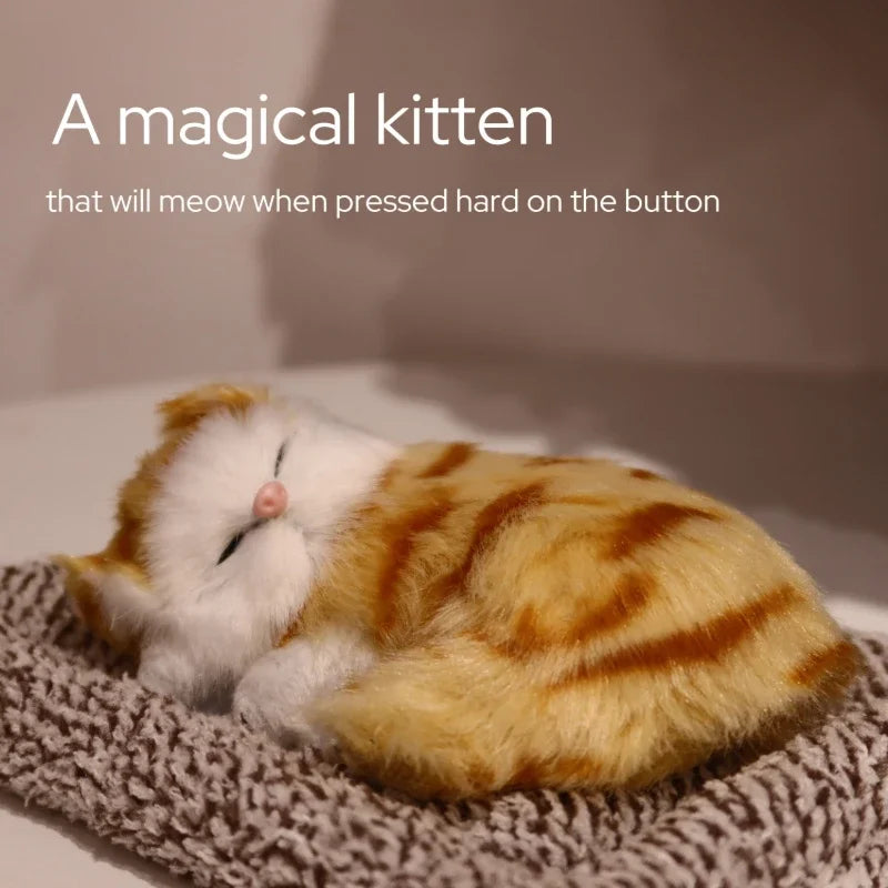 Interactive Meowing Kitten Plush Toy