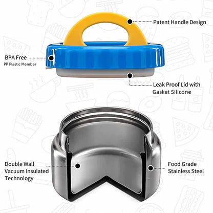 Insulated Food Jar 🥣 | Leakproof Stainless Steel Lunch Cup