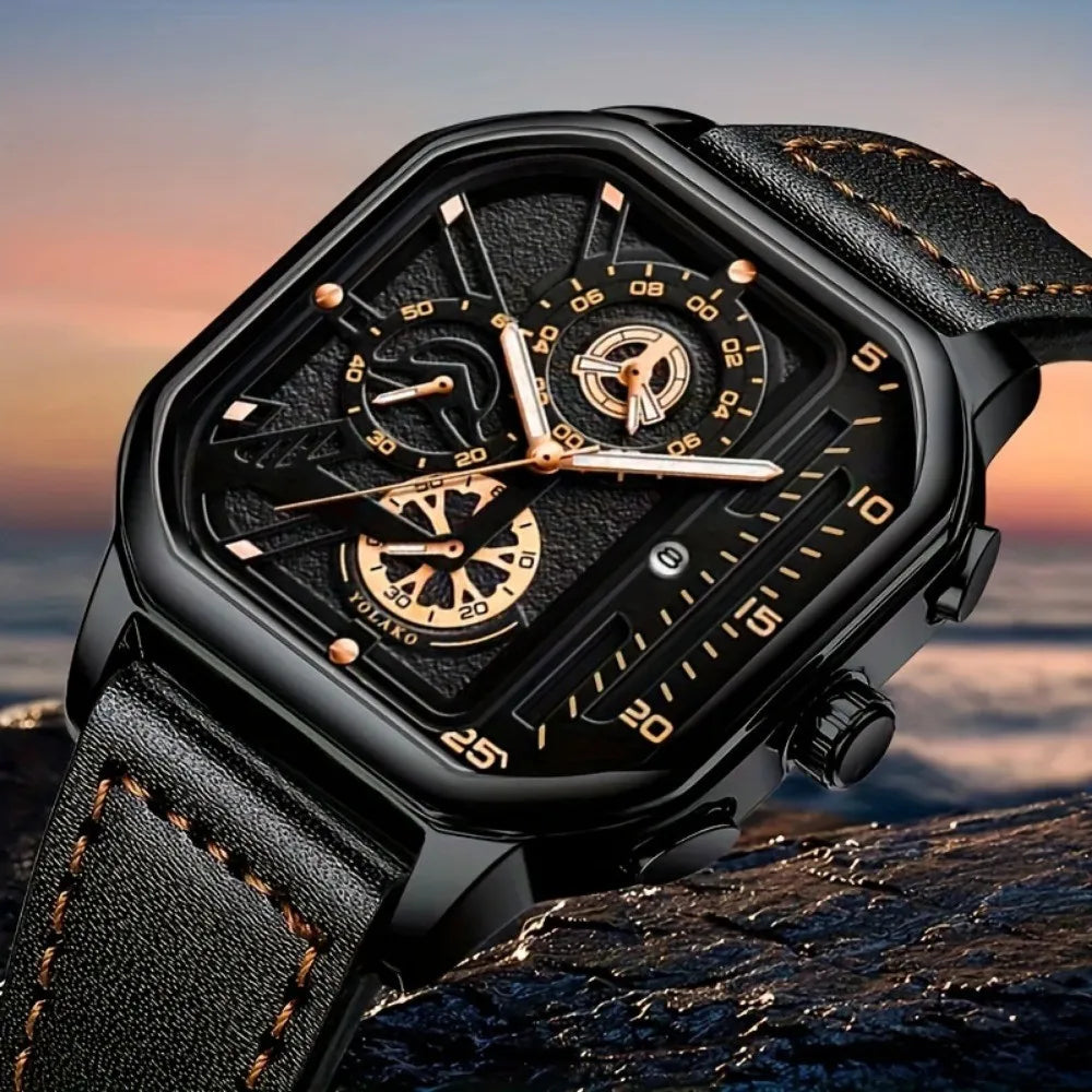 ⌚ Men’s Minimalist Quartz Leather Watch ✨
🕰️ Product Description