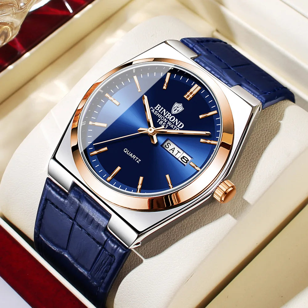 Glomexia Gold Quartz Men’s Watch ✨