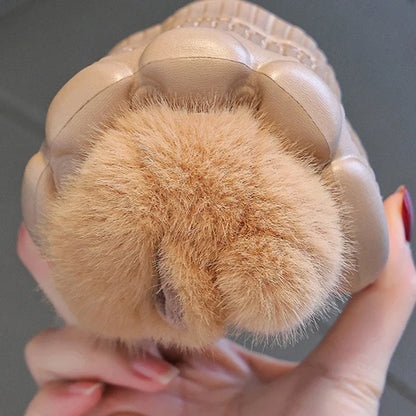 Women’s Faux Fur Platform Slippers 🐾❄️