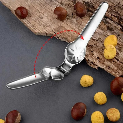 🥜 Stainless Steel Chestnut Opener – Nut Cracker Tool 🔪