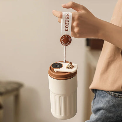 🌡️ Smart LED Temperature Thermos Cup (450ML) ☕✨