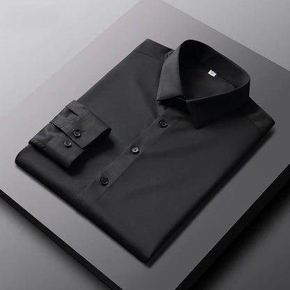 Men’s Solid Long Sleeve Non-Iron Business Shirt