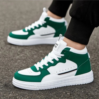 Men’s Patchwork Lace-Up Casual Shoes