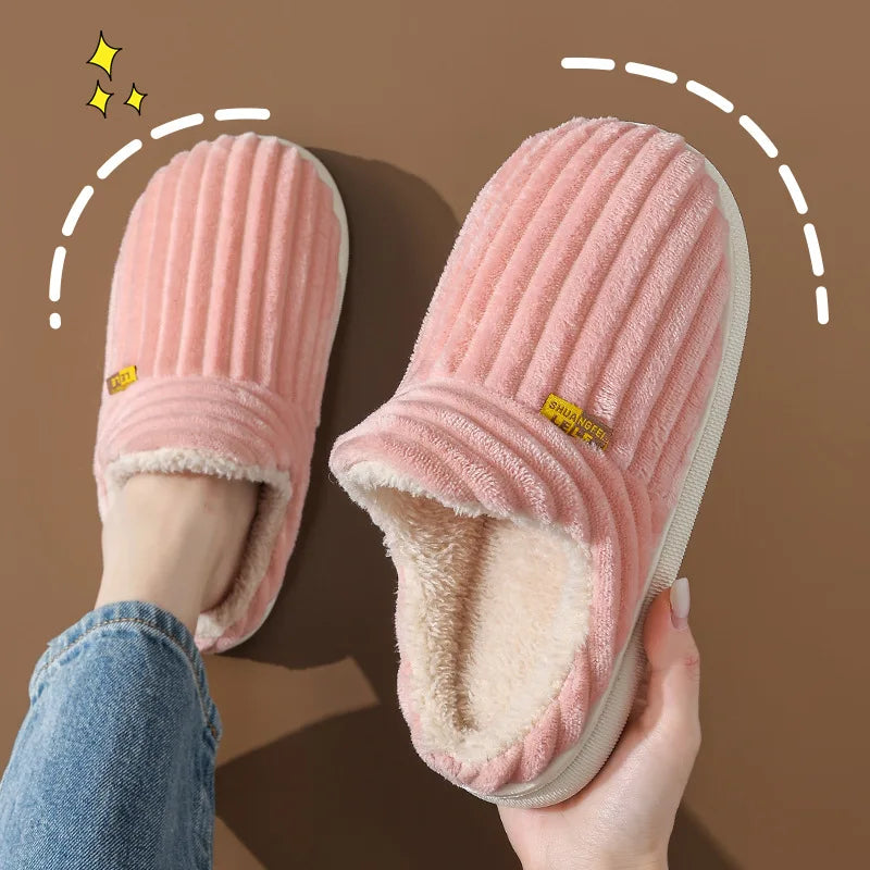 Glomexia Men’s Winter Fur Slippers ❄️👞