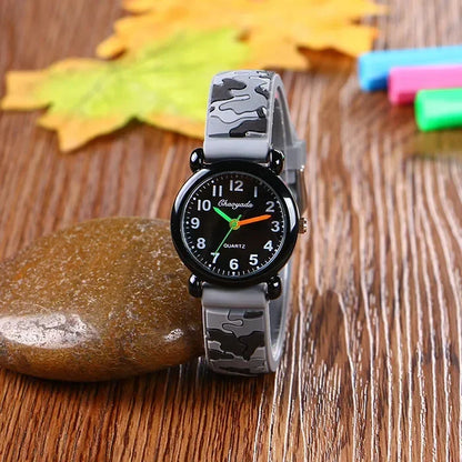 🌍 Glomexia – Camo Kids Cartoon Watch ⌚🎒