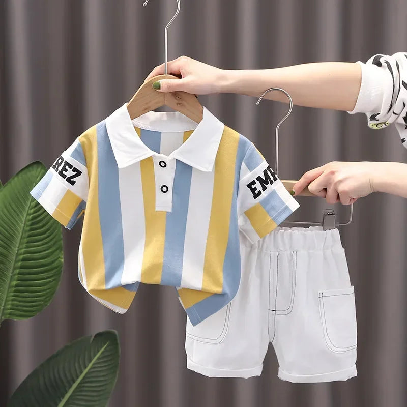 Cute Cartoon Cotton Boys Summer Set 🌞