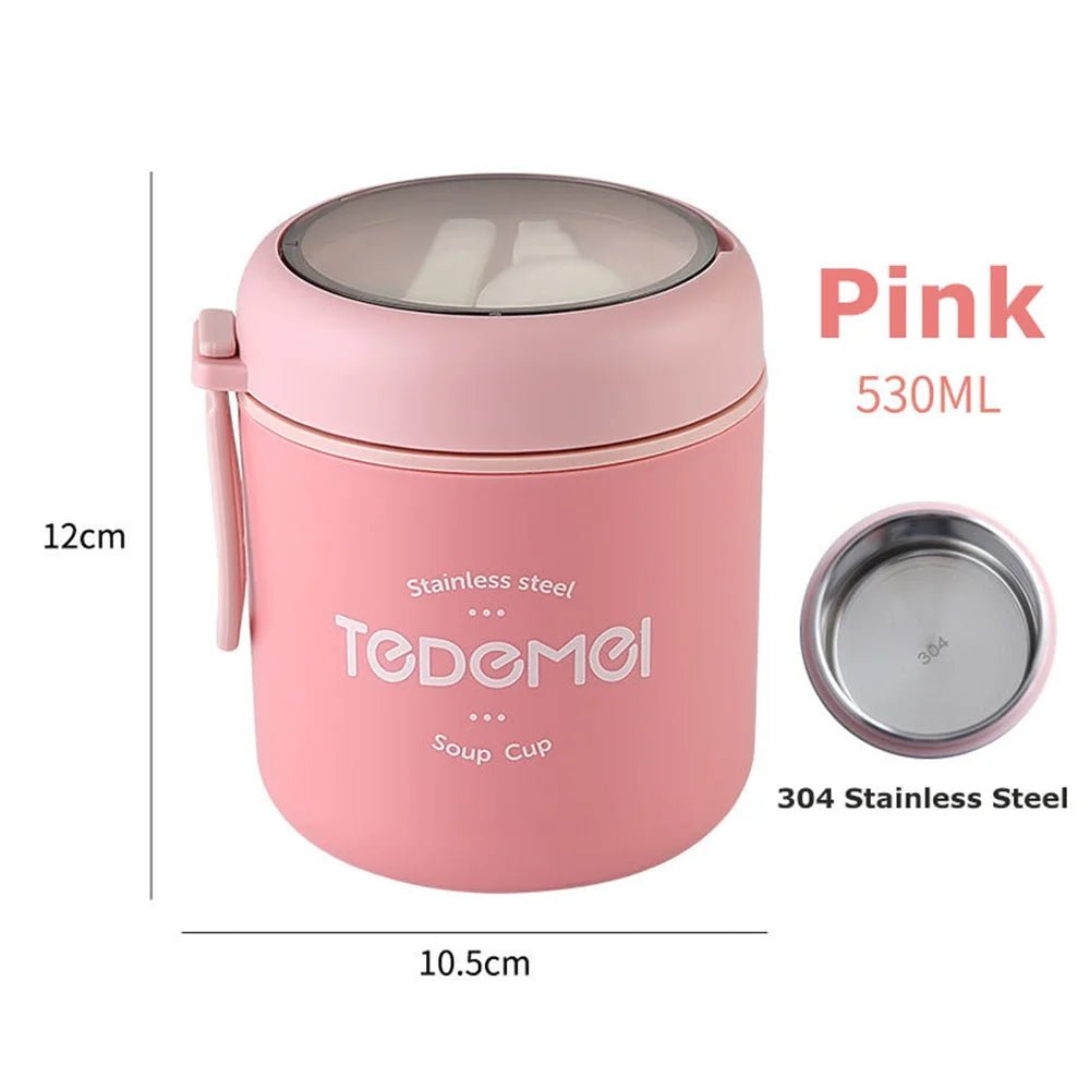 Insulated Stainless Steel Food Jar 🍲 | Leakproof Lunch Container
