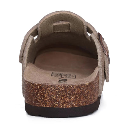 🥿 Suede Cork Clogs – Arch Support Comfort Mules (Unisex)