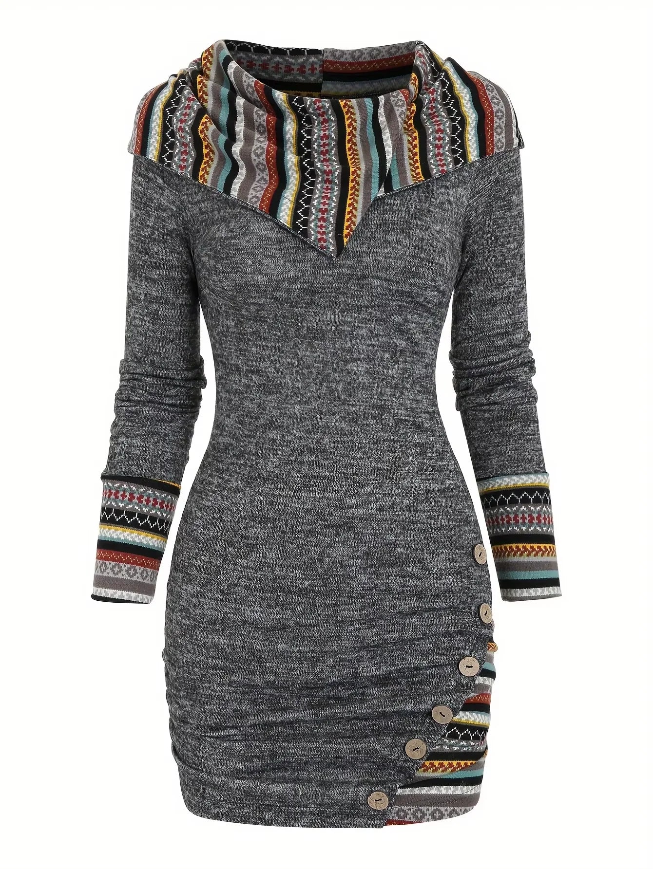 ✨ Hooded Bodycon Mini Dress