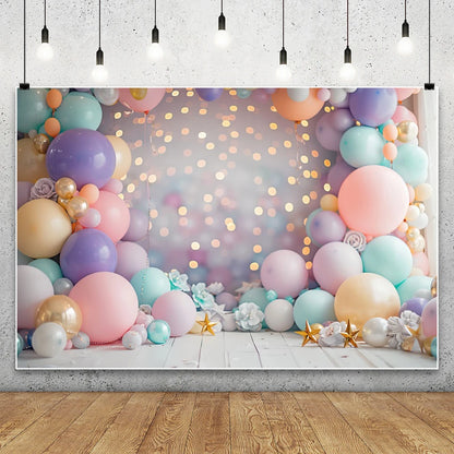 Blue Starry Sky Baby Shower & Birthday Backdrop | Cloud & Moon Party Photo Background
