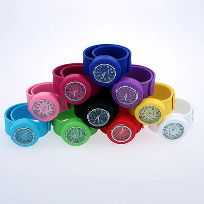 Kids Silicone Slap Wrist Watch ⌚ | 10 Colors Unisex Fun Pop Watch