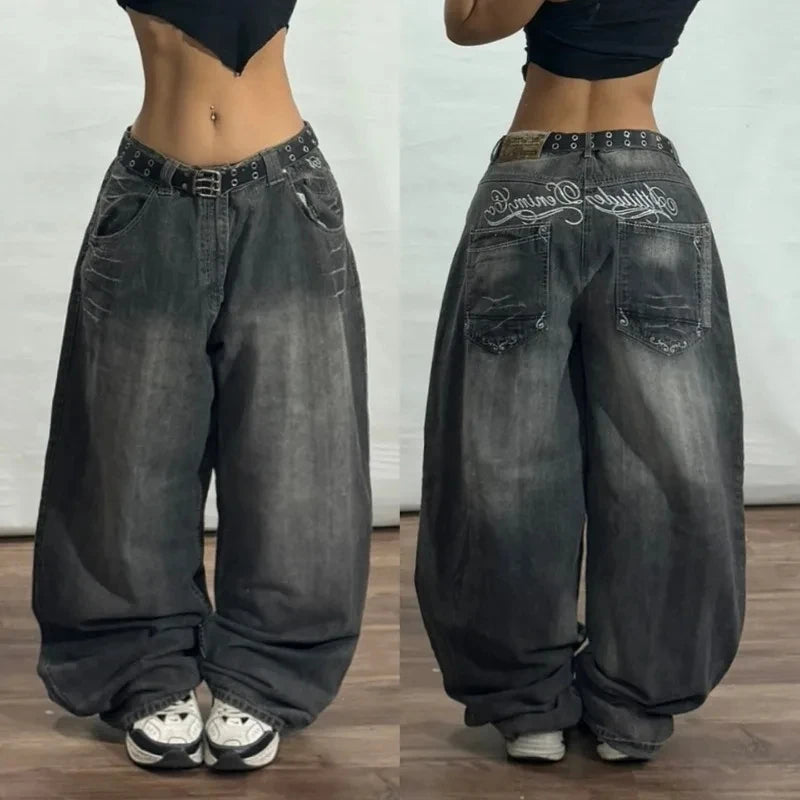 Glomexia Y2K Baggy Punk Jeans 🖤