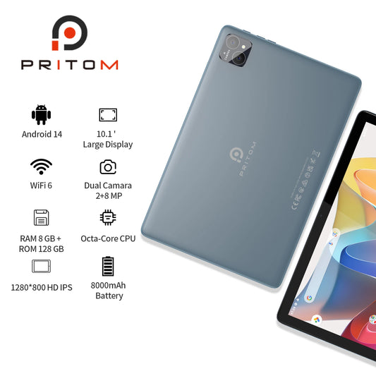 Pro 10.1″ Android Tablet 🚀📱 | 128GB Storage | Octa-Core Power – Available on Glomexia