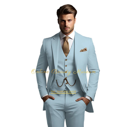 🤵 Men’s Wedding Banquet Suit – Classic Single Breasted Formal Set